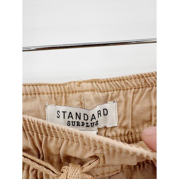 Sanctuary Pants Size L NEW Light Khaki Soft Relaxed Fit Straight Leg Cargo - Picture 4 of 8